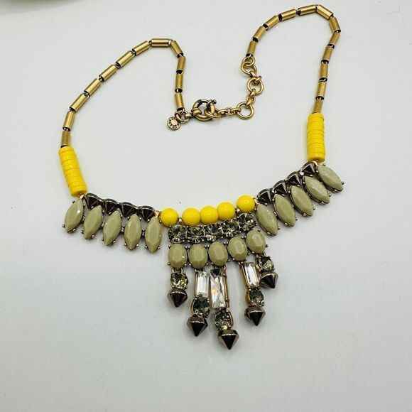 J. Crew Bead Crystal Statement Necklace - Picture 4 of 8